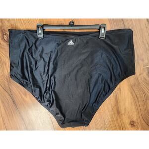 Adidas Womens Swimsuit Bottoms Bikini SZ 3xl Blk Logo Beach Hipster Sporty 1037